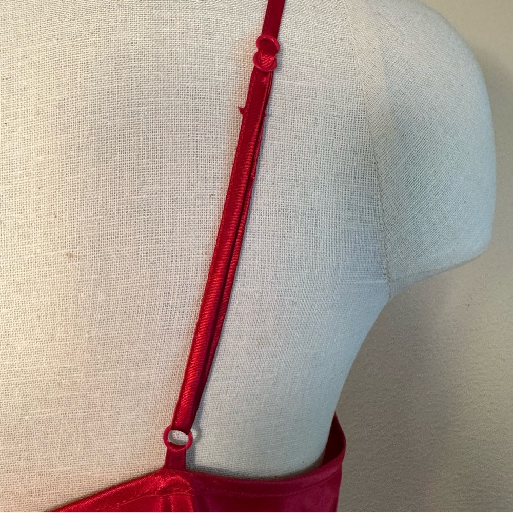 Gillian & O’Malley Red Silky Satin Lingerie Nightgown Size S - Picture 9 of 16